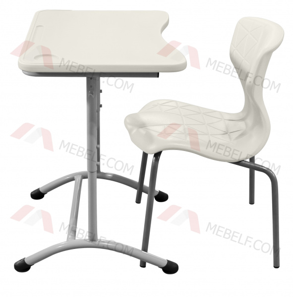Школьный стол ШСТ11 и стул ШС11, белый