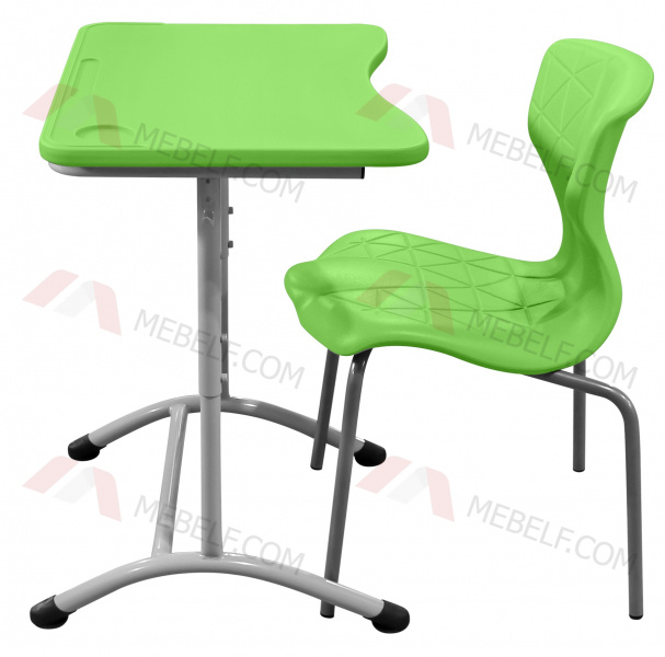 Школьный стол ШСТ11 и стул ШС11, зеленый